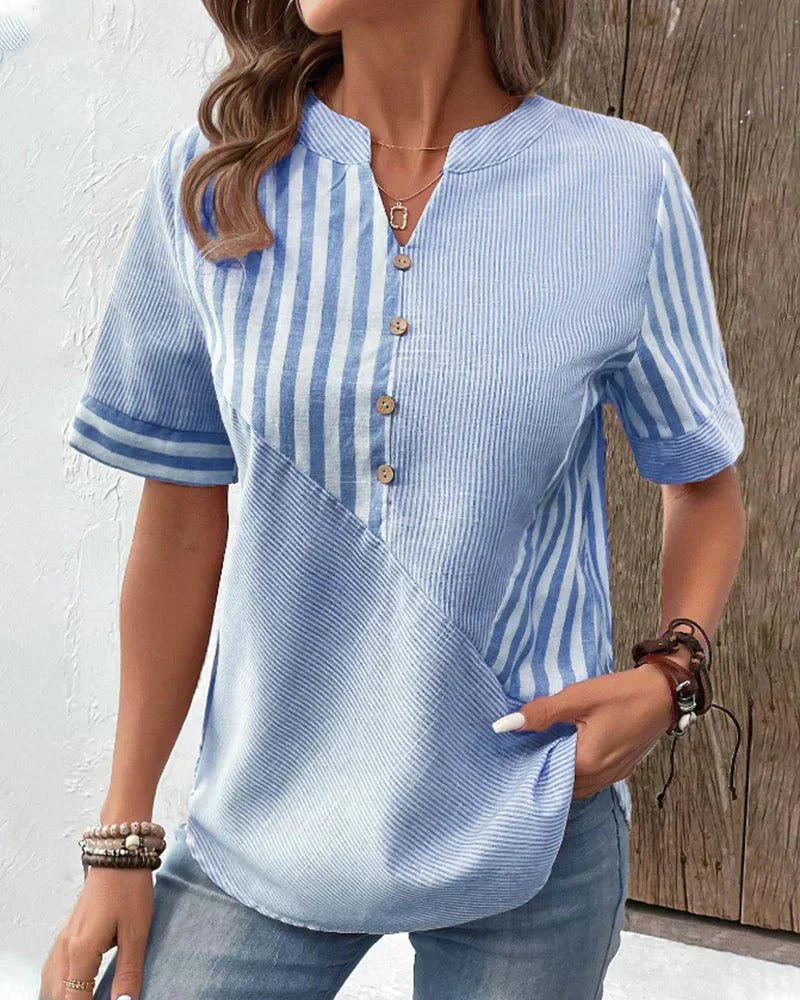 Kira - Soft Striped Blouse