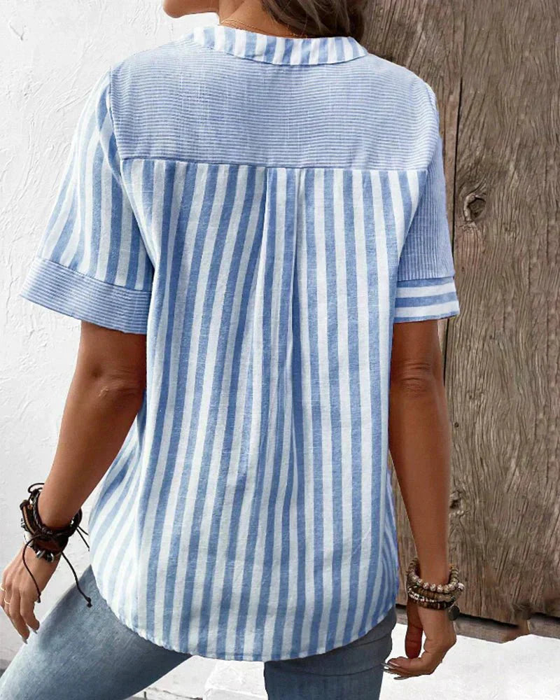 Kira - Soft Striped Blouse