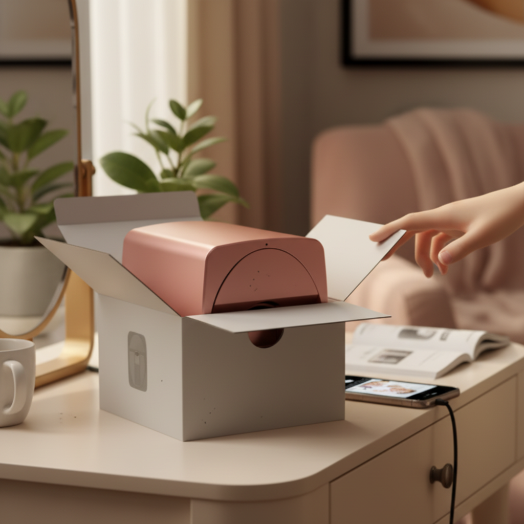 Impresora inteligente de uñas 3D con diseños de arte de uñas controlados mediante aplicación