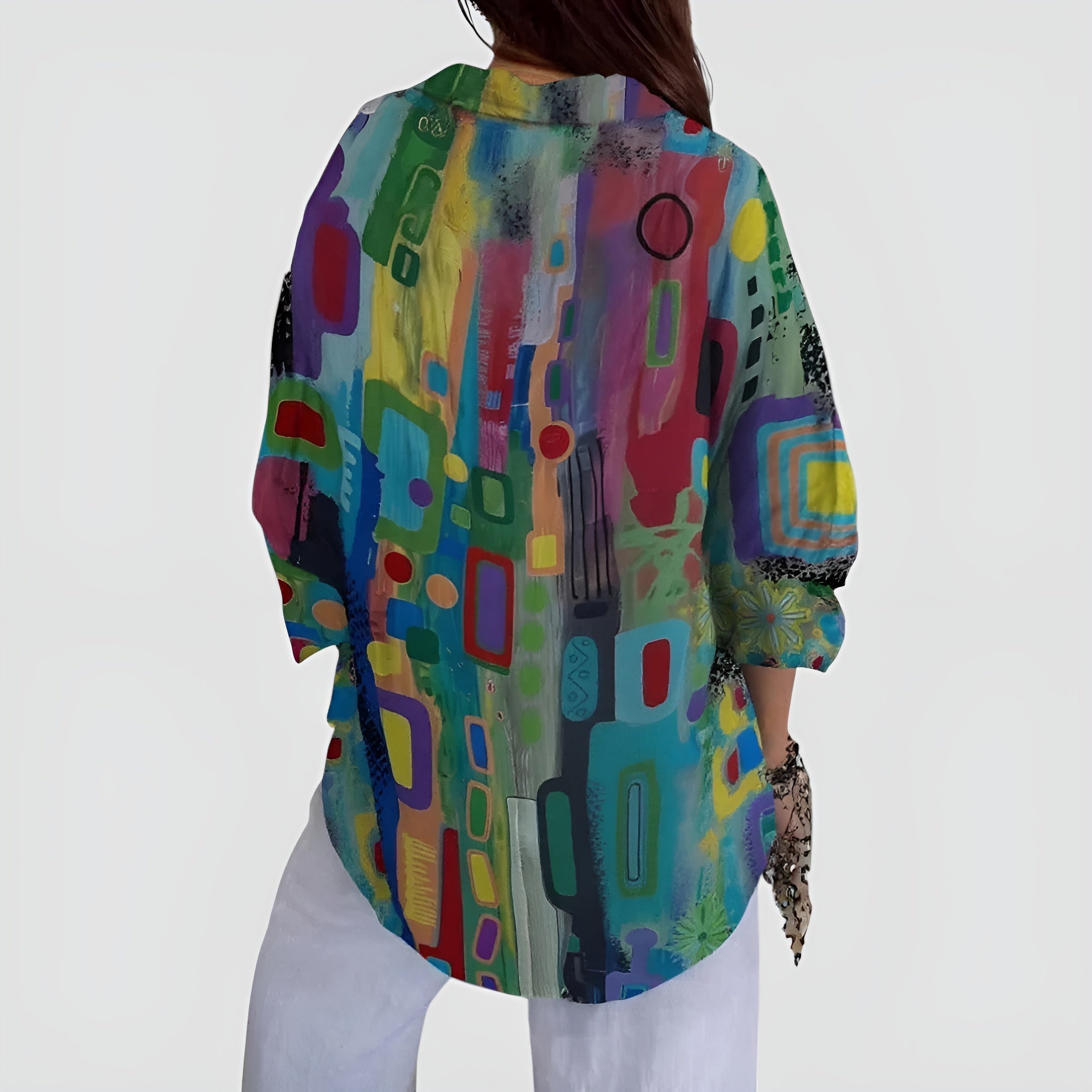 Charlotte - Elegantní halenka s geometrickým vzorem