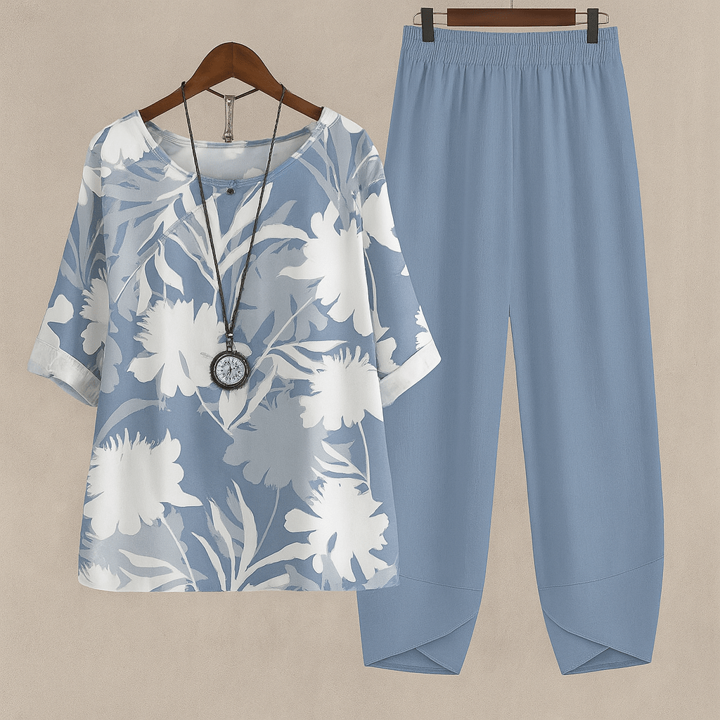 Poppy Women's Floral Print Two-Piece Lounge Set