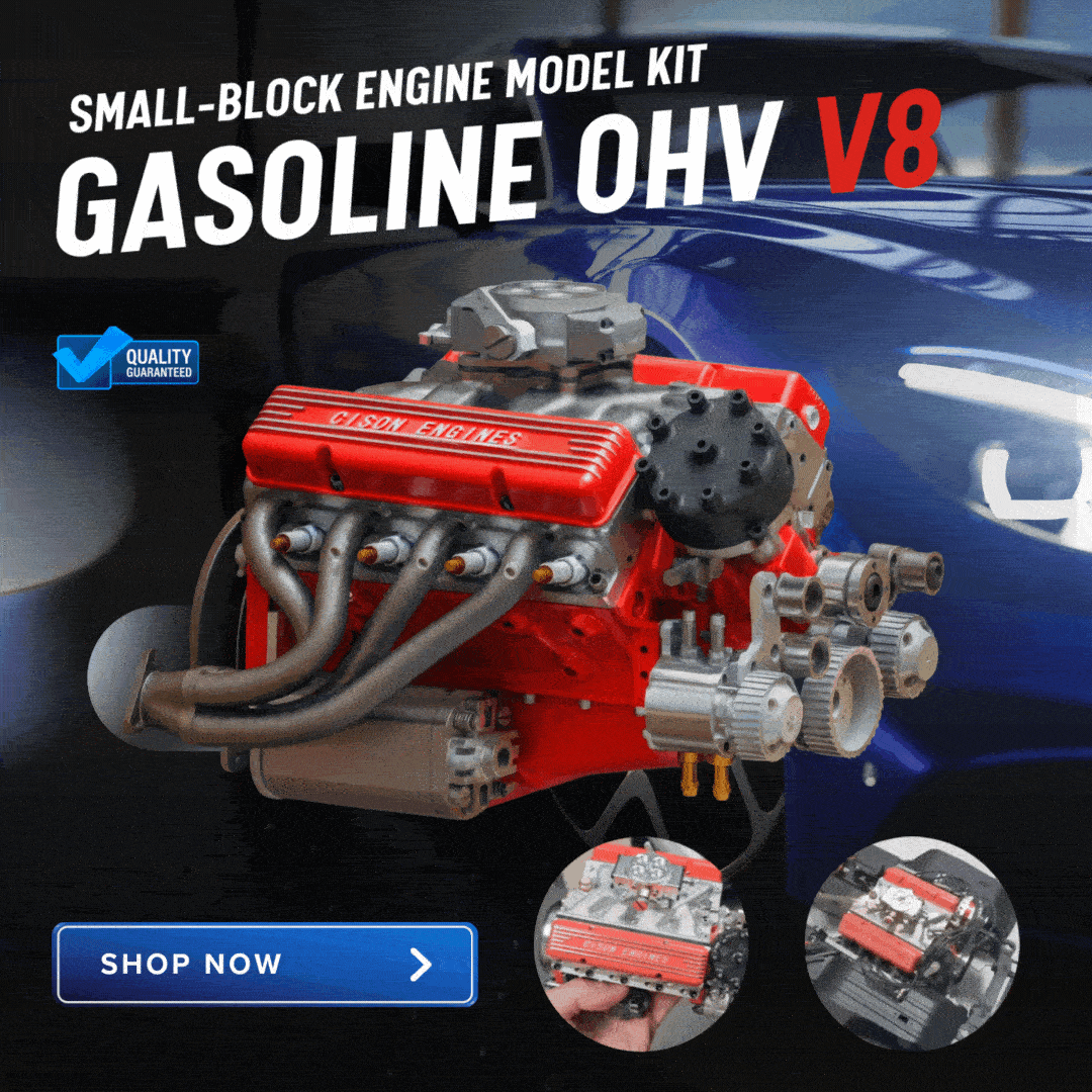 V8Craft - Kit di montaggio per modello di motore V8 meccanico