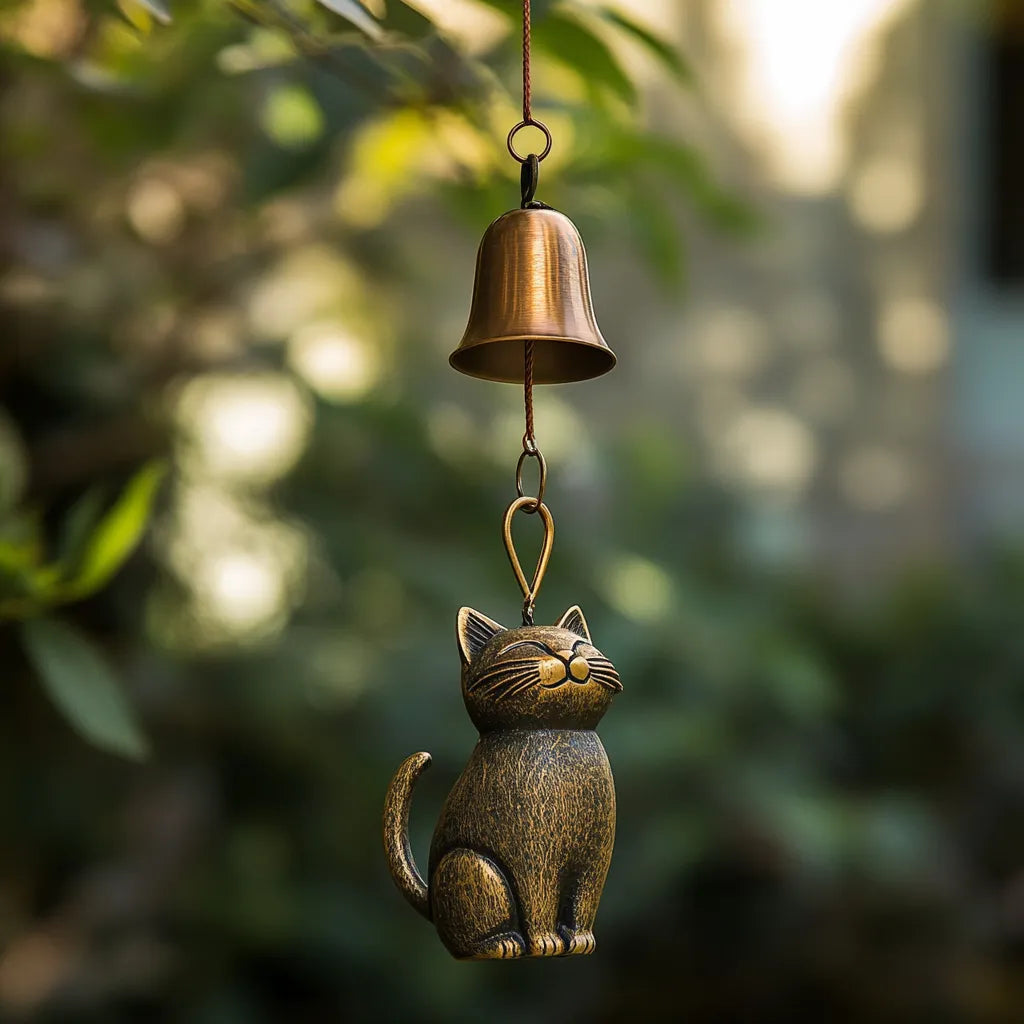 ChimeWhiskers - Cat Wind Chime with Bell