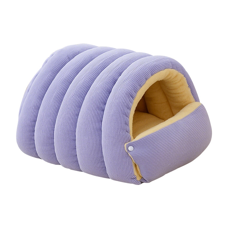 Cozy Plush Pet Cave Bed for Cats and Small Dogs
