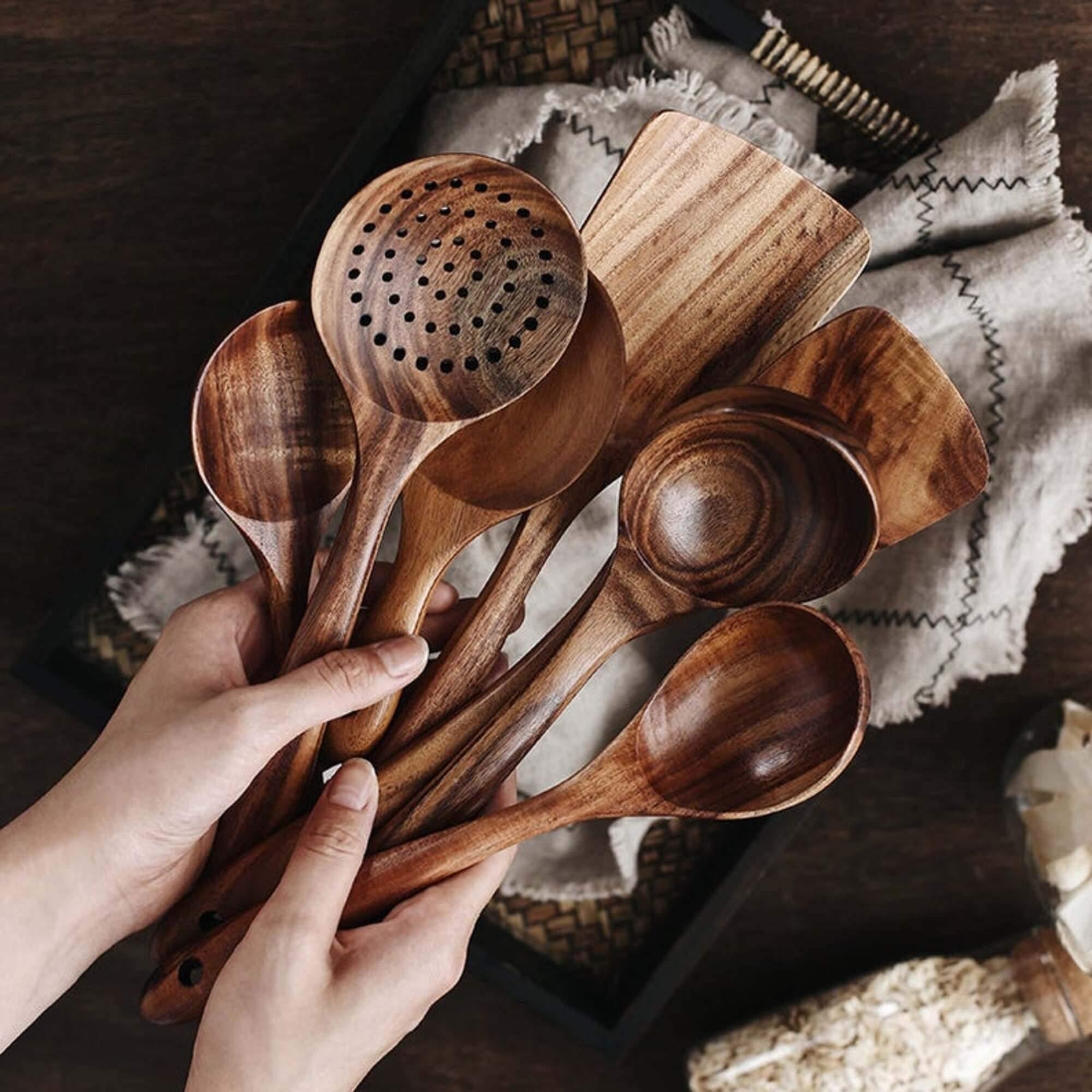 TeakTouch - Wooden Cooking Utensil Set