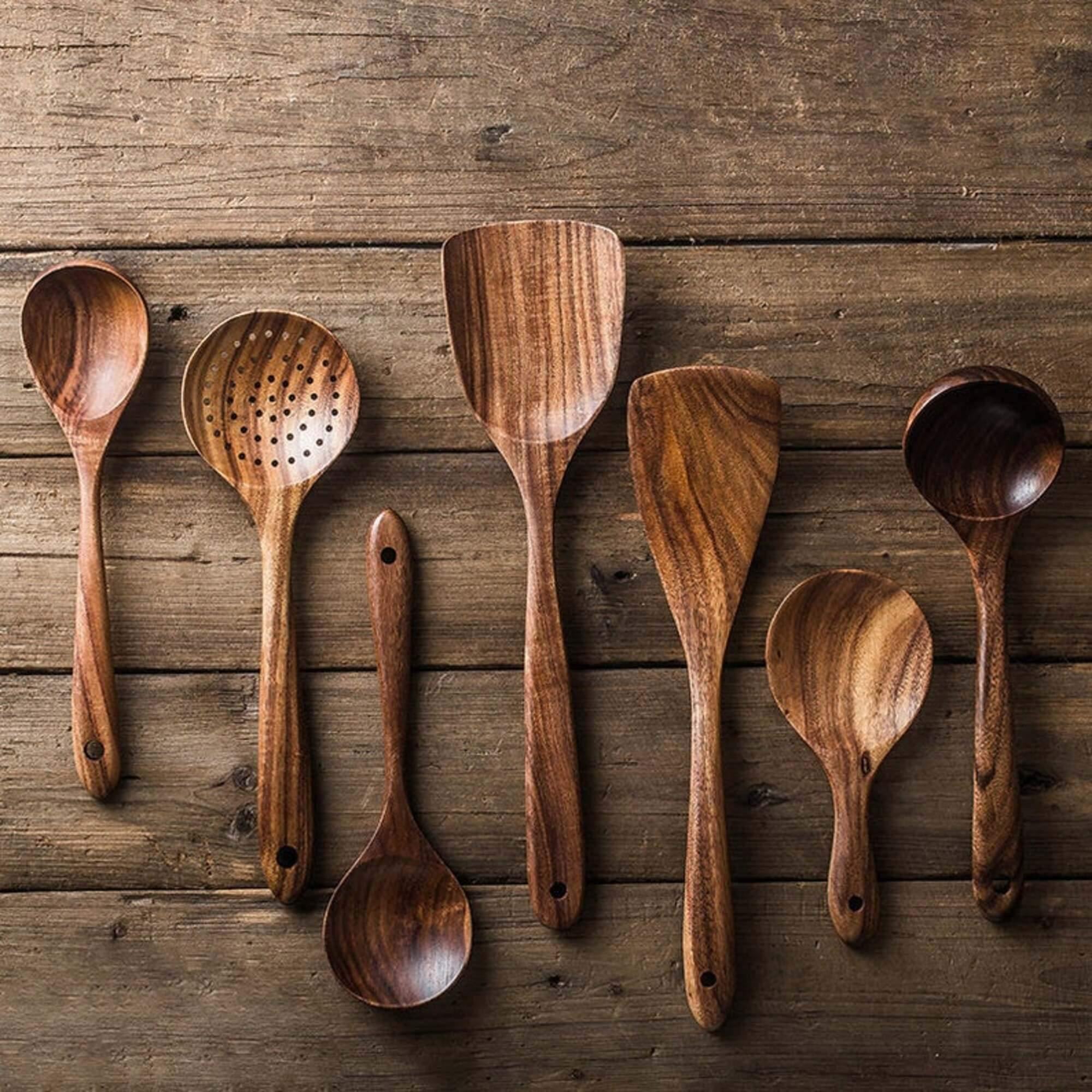 TeakTouch - Wooden Cooking Utensil Set