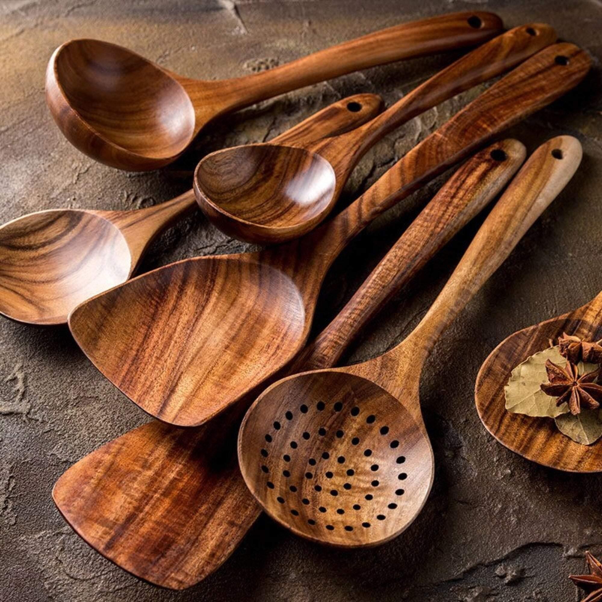 TeakTouch - Wooden Cooking Utensil Set