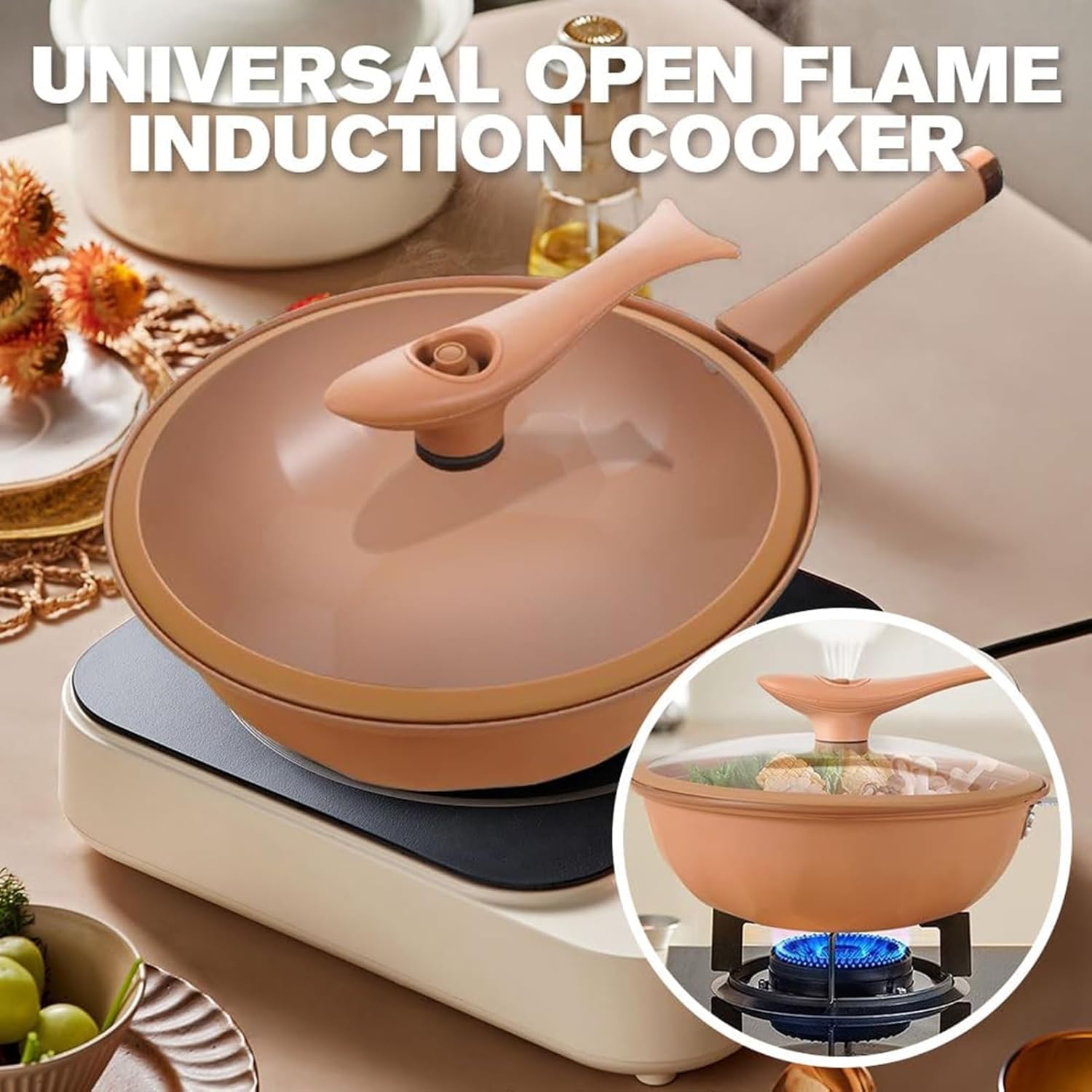 SuperWok Nonstick Deep Frying Wok – Versatile Cooking Pan with Lid